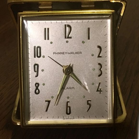 PHINNEY WALKER Other - Gold and Silver Travel Alarm Clock-German Made 1970's
